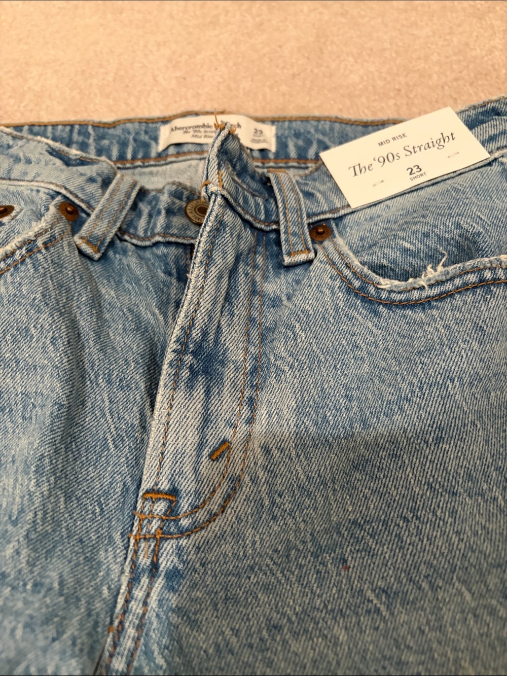 Abercrombie & Fitch Light Blue 90s Straight Jeans
